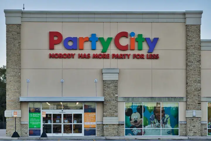 The party's over. Party City Holdco put up a fight, but suffocating debt and supply chain woes forced the American retailer into Chapter 11 bankruptcy. Party City storefront